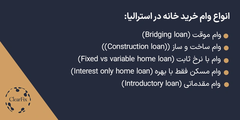 انواع وام خرید خانه در استرالیا